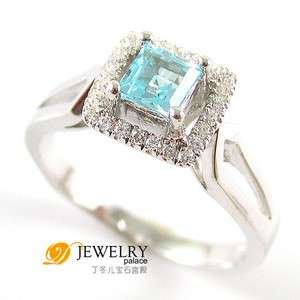   DESIGN SPARKLY Genuine Sky Blue Topaz Ring 925 Sterling Silver  