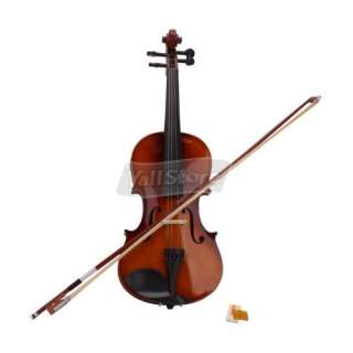 New 4/4 Natural Acoustic Violin with Case and Bow Rosin  