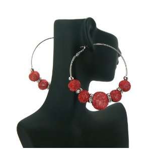  Basketball Wives POParazzi Inspired Earrings CE0015RD 63mm 