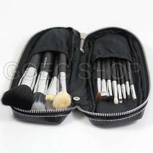 12 Pcs Animal Wool Cosmetic Makeup Brushes Set Kit  