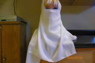 New off white Niqab veil burqa face cover & Hijab Abaya  