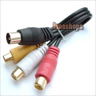 AV RCA female to male RF Connector Adapter Cable NEW  