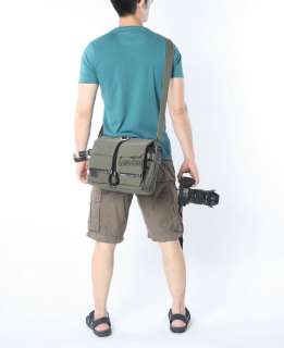 Waterproof Canvas Camera Shoulder Bag SLR DSLR Canon EOS Nikon Sony 