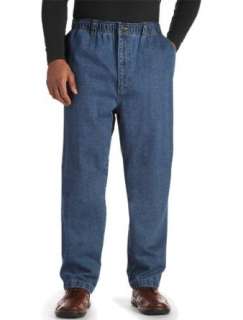 Harbor Bay Big & Tall Elastic Waist Denim Jeans Clothing