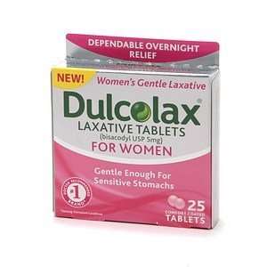  Dulcolax Laxative Tablets for Women Bisacodyl Usp 5 Mg, 25 