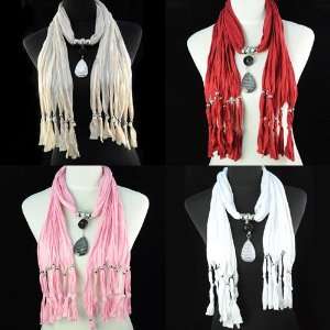  $39.84 for 4 pieces scarf, Cute Resin Pendant Jewelry 