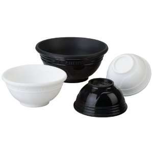 Le Creuset Silicone Prep Bowls, Set of 4, Black & White  
