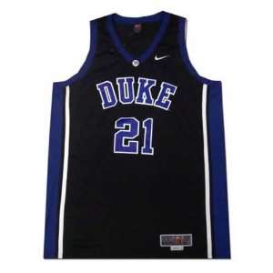  Nike Elite Duke Blue Devils #21 Black Swingman Basketball 