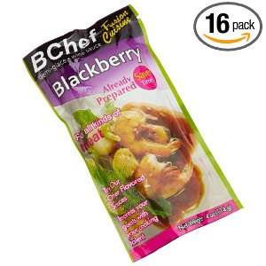 BChef Blackberry Demi Glace Wine Sauce, 4 Ounce Pouch (Pack of 16 