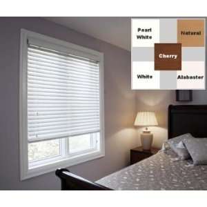  White 2 Faux Wood Blinds,Width 34.625in.,  