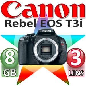 NEW Canon Rebel T3i 600D Camera & 18 55 Lens, Much More 13803134254 