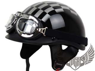 Carbon Fiber PGR Motorcycle Helmet w/ Goggle Harley XXL  