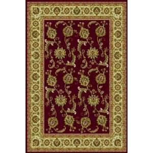   270741 Red with Ivory Border 3 11 X 5 11 Area Rug