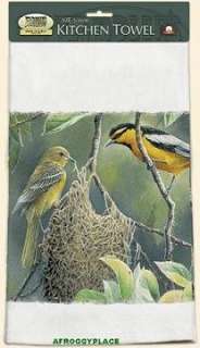 Fiddlers Elbow Northern Orioles Bird Kitchen Tea Towel Made in USA 