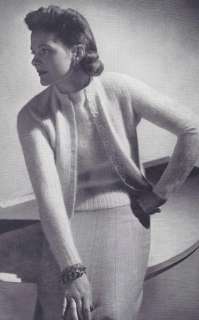 Vintage Knitting PATTERN to make Twin Set Angora Knit Sweater NOT 