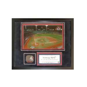  Boston Red Sox Fenway Park Photograph with Real Mini Brick 