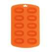 Sillycone Single Number Ice or Bake Tray, Orange 