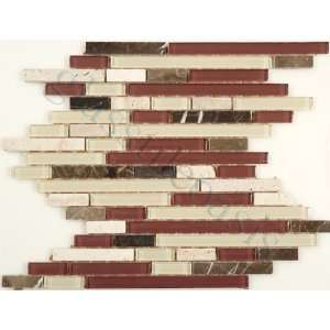   Bricks Purple Random Brick Series Glossy & Unpolished Glass and Stone