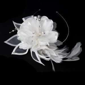  Gianna Ivory Side Accented Flower Bridal Headband Beauty