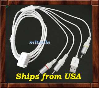 AV RCA Video TV USB Cable for iPhone 3G iPod Touch Nano  