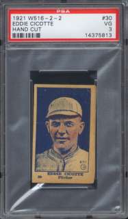 1921 W516 2 2 #30 Eddie Cicotte PSA 3 Chicago White Sox  