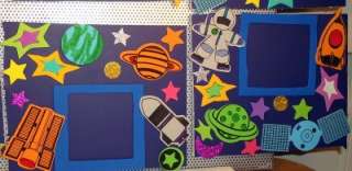 12 Magnetic Outer Space Foam Board Picture Frames / Party Favors