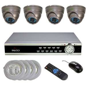   Surveillance System with 4 IR Vandal Proof Security Cameras Camera