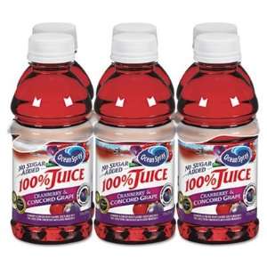  Ocean Spray 100% Juice, Cranberry Grape, 10 oz. Bottle, 6 