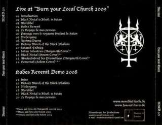 MOREDHEL (Ger) Burn Your Local Church ZEMIAL BLACKDEATH WATAIN  