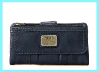 Brand New Fossil Womens Emory Clutch Navy Wallet SL2931400  