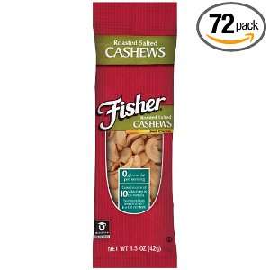Fisher Cashews, Halves & Pieces, 1.5 Ounce Packages (Pack of 72 