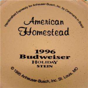   is this BUDWEISER   1996 American Homestead Christmas Stein
