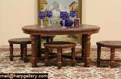Spanish Colonial Tooled Leather Coffee Table  