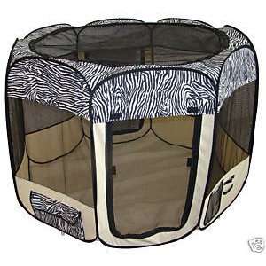   Outdoor Pet Dog Cat Play Yard / Tent *Zebra* *Large*