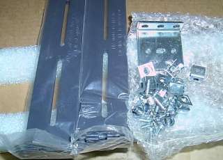 19 RACK MOUNT RAILS 3 PAIRS CAGE NUTS L BRACKETS NEW  