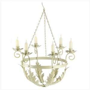 NEW SHABBY IVORY HANGING CHANDELIER CANDLE HOLDER  