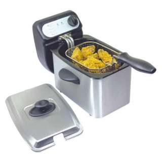   Mini 1.5/2.0L 1000W Electric Deep Fryer Enamel Pot/ S.S. Housing