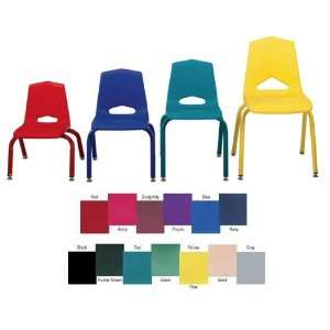  6 Preschool Chairs, 10 inch, Solid Chair Color Choice 