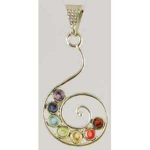  Spiral Chakra Amulet Necklace Pendant Charm Wicca Wiccan 