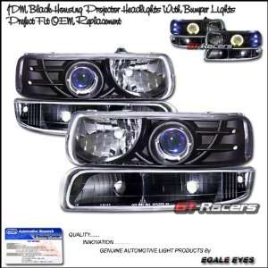 com Chevy Silverado Headlights Black Halo Pro Headlights With Bumper 