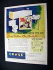1930 Crane Plumbing Bathroom Fixtures Color Ad  