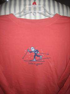 LIFE IS GOOD MENS L/S TEE JAKECROSS COUNTRY SKI(XXL)  