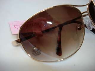   CANDIES, BROWN COLOR FRAME & BROWN LENS WITH A CROWN & CRYSTAL CHARM