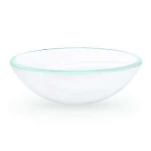   Glass Vessel Sink; Round Shaped Bowl, Ultra Clear Glass, 3/4 Thick