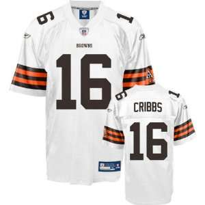   Cribbs Youth Jersey Reebok White Replica #16 Cleveland Browns Jersey