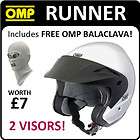   OMP RUNNER HELMET XL 61 63cm WHITE SALE PRICE BIKES KARTING TRACK DAY