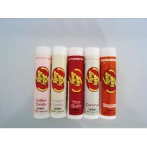 Jelly Belly 5pc. Set of Scented Lip Balms   Cotton Candy, Verry Cherry 
