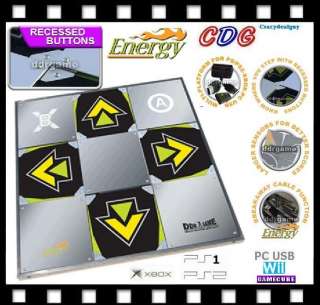 Recessed Button Energy Metal DDR Dance Pad Mat for PC and PS3  