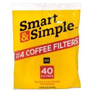 Smart & Simple Coffee Filters   #4   40 Grocery & Gourmet Food