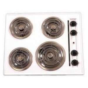   Summit WEL03 24 Electric Cooktop 4 Coil Elements   White Appliances